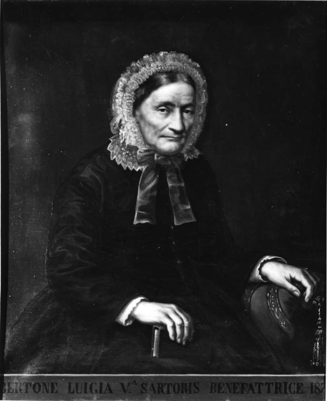 ritratto di Luigia Bertone (dipinto, opera isolata) di Costa Giuseppe (ultimo quarto sec. XIX)