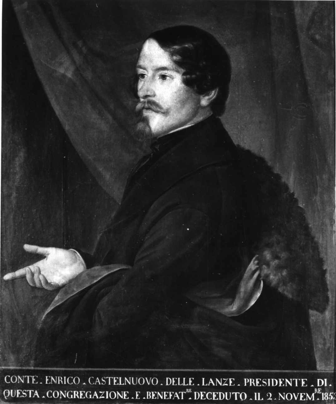 ritratto di Enrico Castelnuovo delle Lanze (dipinto, opera isolata) di Narducci Pietreo (terzo quarto sec. XIX)