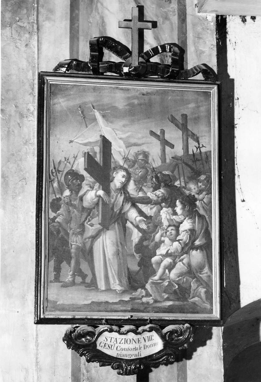 stazione VIII: Gesù consola le donne di Gerusalemme (dipinto, elemento d'insieme) di Gorzio Carlo (seconda metà sec. XVIII)