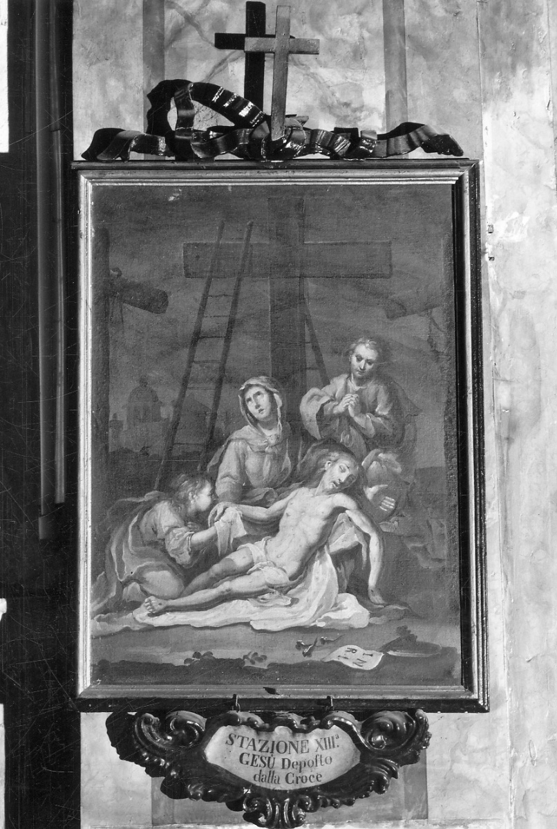 stazione XIII: Gesù deposto dalla croce (dipinto, elemento d'insieme) di Gorzio Carlo (seconda metà sec. XVIII)