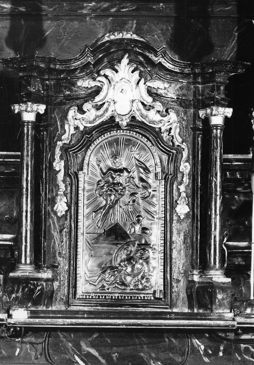 resurrezione di Cristo (sportello di tabernacolo, elemento d'insieme) di Zerbini E. Ditta (secondo quarto sec. XX)