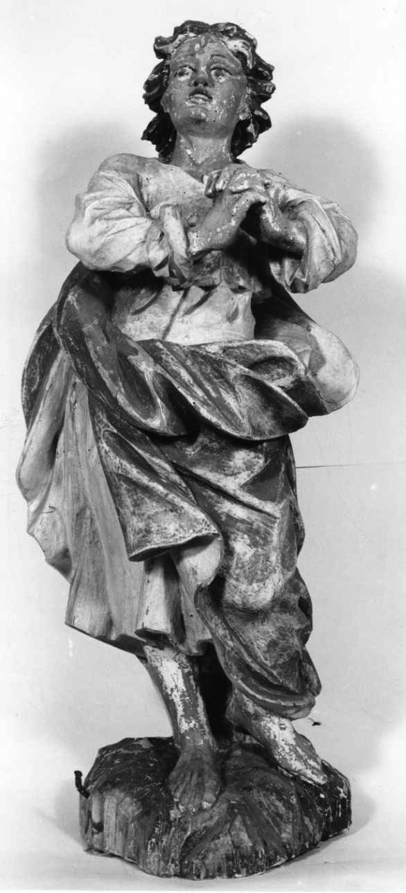 San Giovanni Evangelista (scultura, pendant) - bottega della Valsesia (metà sec. XVII)