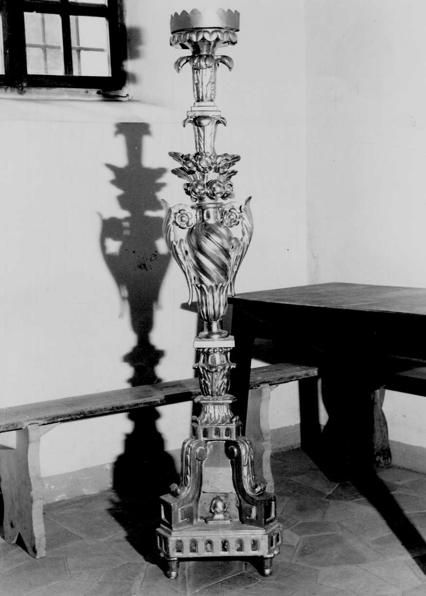 candelabro, serie - bottega piemontese (fine/inizio secc. XIX/ XX)