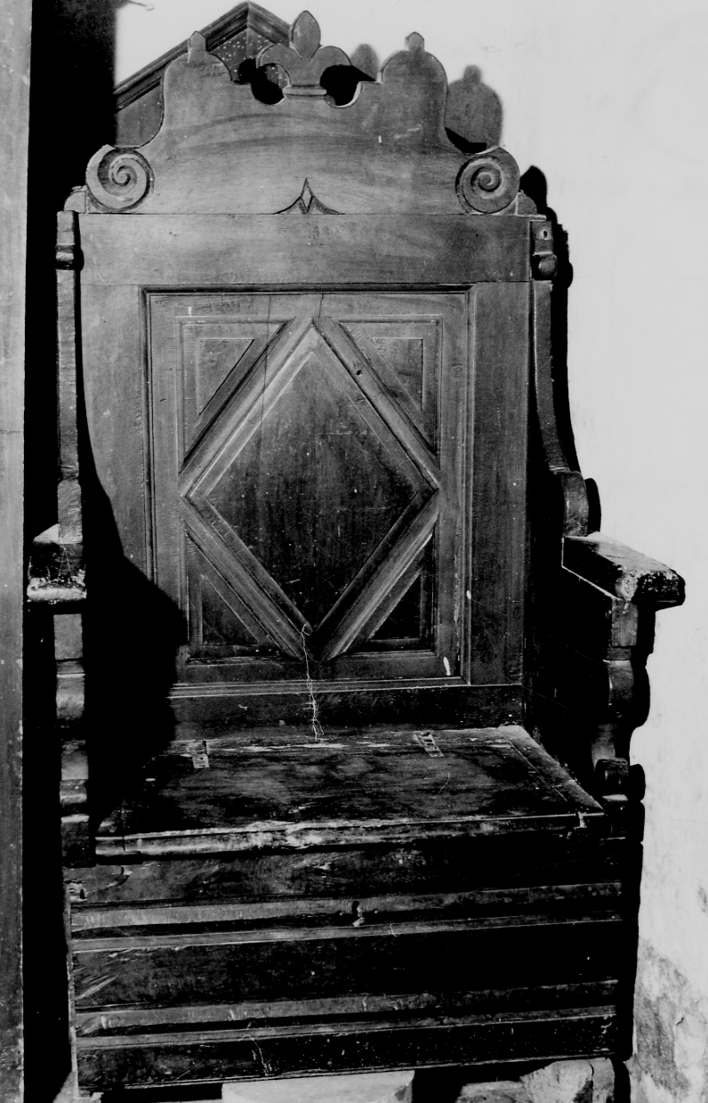 cattedra, opera isolata - bottega vercellese (ultimo quarto sec. XVII)