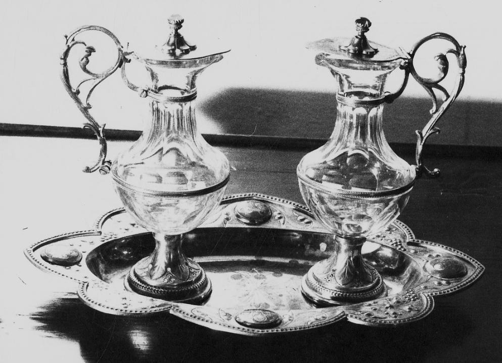 servizio di ampolline, opera isolata - bottega piemontese (seconda metà sec. XIX)