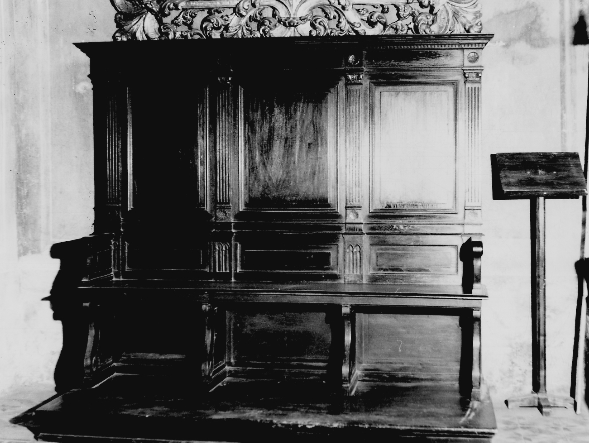 sedile per concelebrazione, opera isolata - bottega piemontese (seconda metà sec. XVIII)