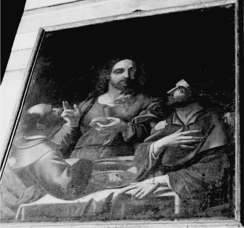 cena in Emmaus (dipinto, opera isolata) - ambito piemontese (sec. XVII)