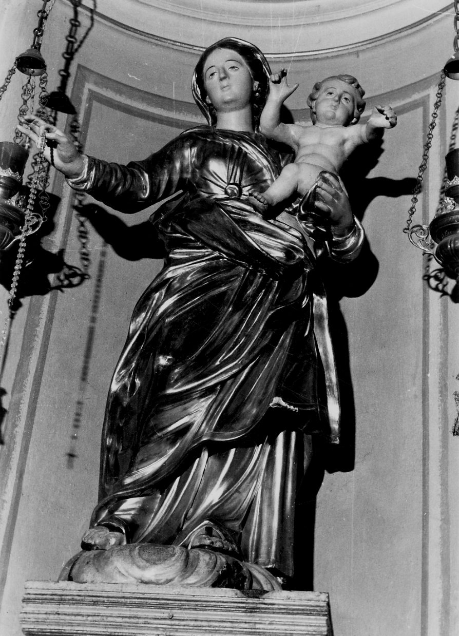 Madonna del Rosario (statua, opera isolata) - bottega biellese (seconda metà sec. XVIII)