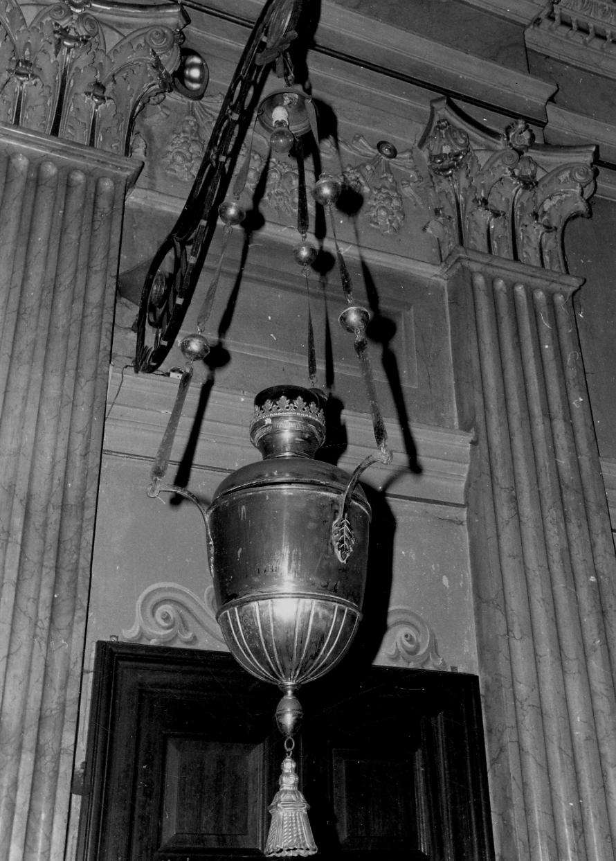 lampada da chiesa, coppia - bottega piemontese (sec. XIX)