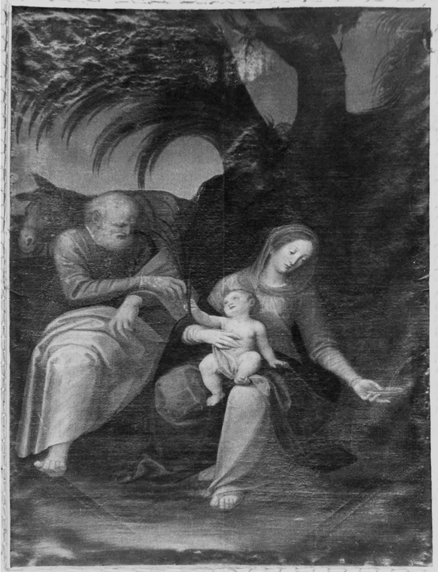 riposo nella fuga in Egitto e miracolo della sorgente (dipinto, opera isolata) di Giovenone Gerolamo (prima metà sec. XVI)