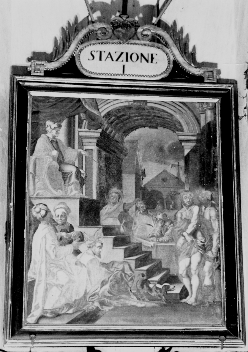 stazione I: Gesù condannato a morte (Via Crucis, elemento d'insieme) - ambito vercellese (primo quarto sec. XIX)