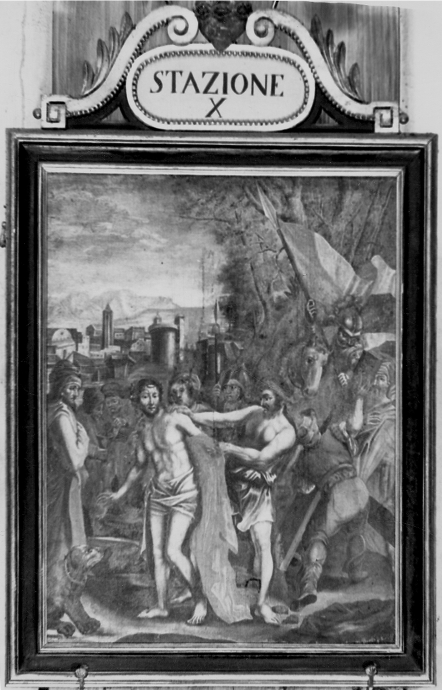 stazione X: Gesù spogliato e abbeverato di fiele (Via Crucis, elemento d'insieme) - ambito vercellese (primo quarto sec. XIX)