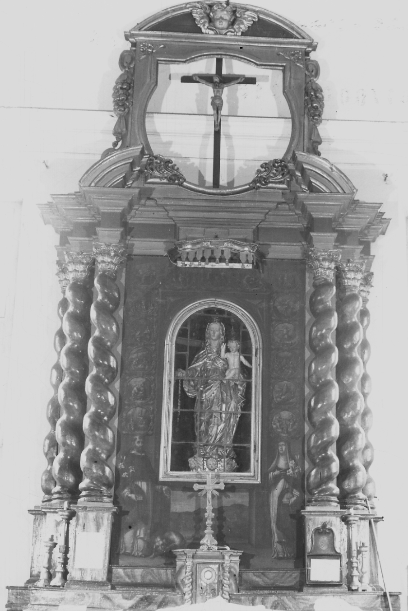 mostra architettonica d'altare, opera isolata - bottega vercellese (ultimo quarto sec. XVII)