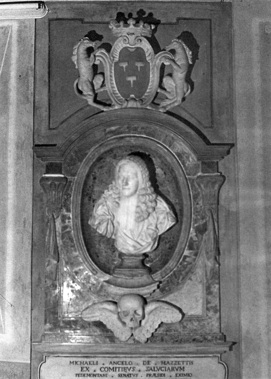 ritratto di Michelangelo Mazzetti di Saluggia (monumento funebre, opera isolata) - bottega piemontese (seconda metà sec. XVIII)