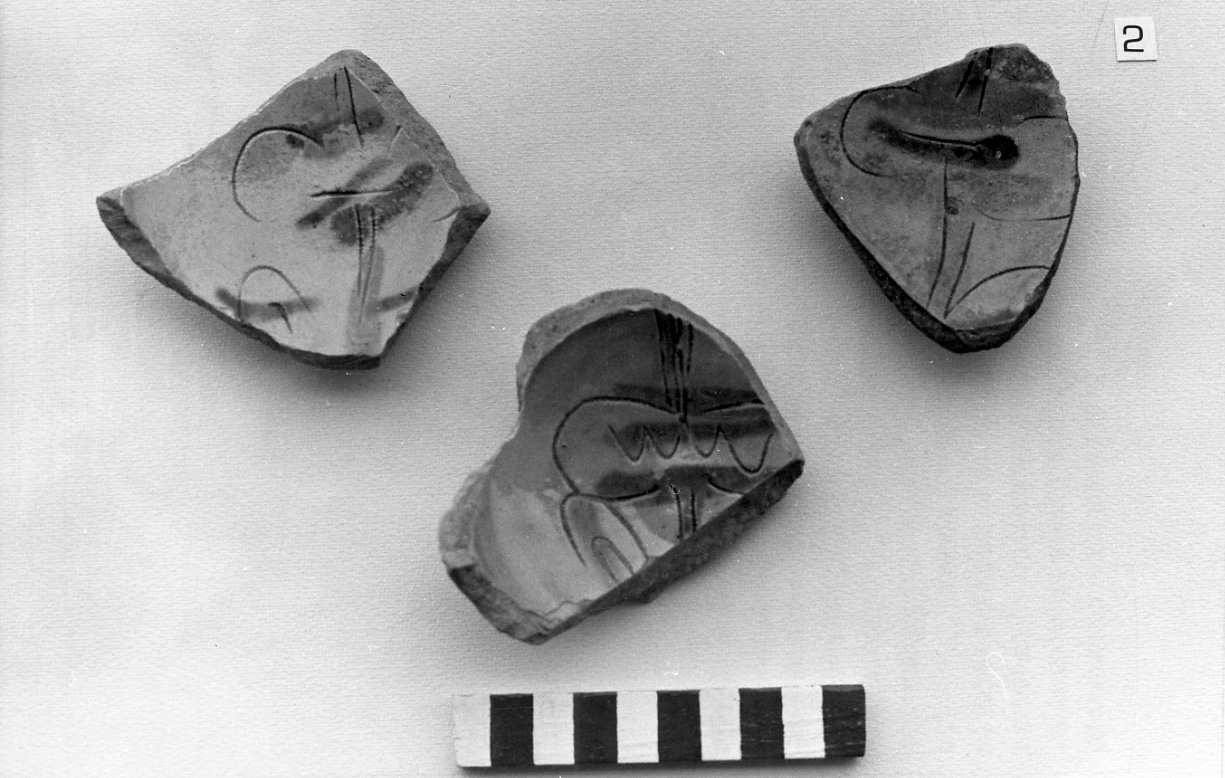 tazza, frammento - bottega padana (sec. XVI)