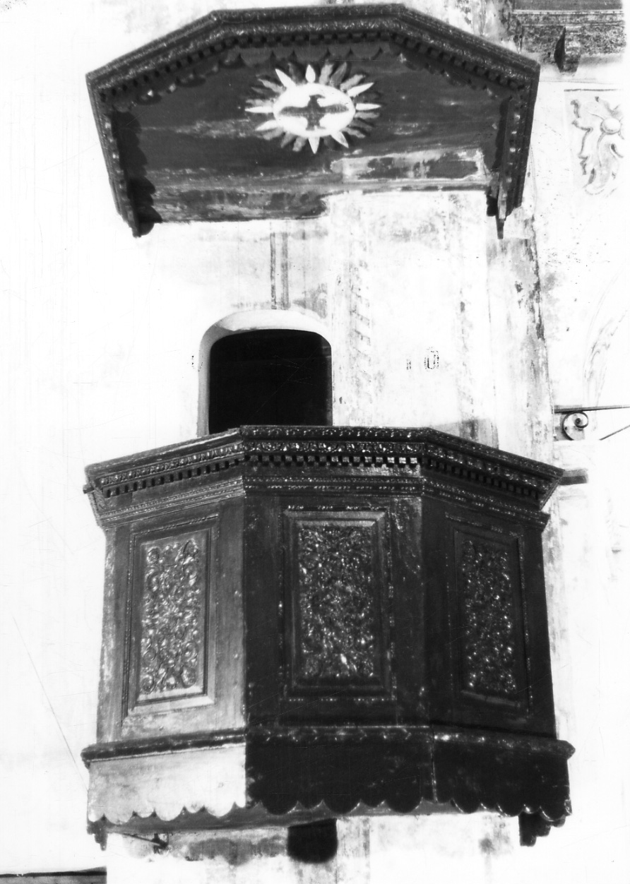 pulpito, opera isolata - bottega piemontese (fine/inizio secc. XVII/ XVIII)