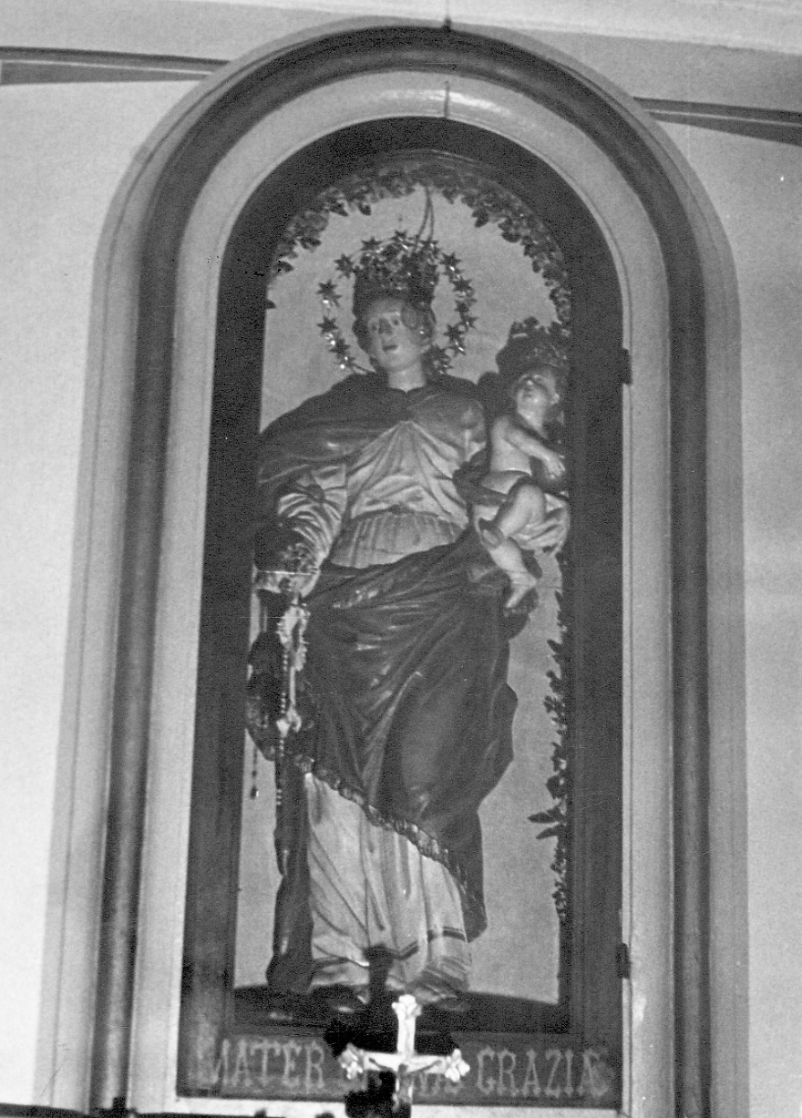 Madonna del Rosario (statua, opera isolata) - bottega piemontese (prima metà sec. XVIII)