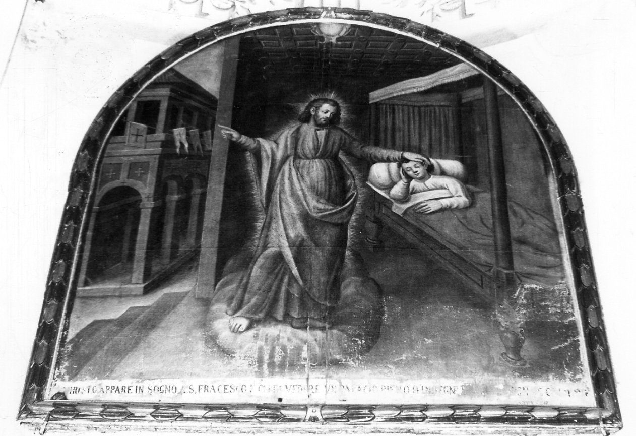 Apparizione di Cristo a San Francesco d'Assisi (dipinto, opera isolata) di Caccia Guglielmo detto Moncalvo (cerchia) (prima metà sec. XVII)