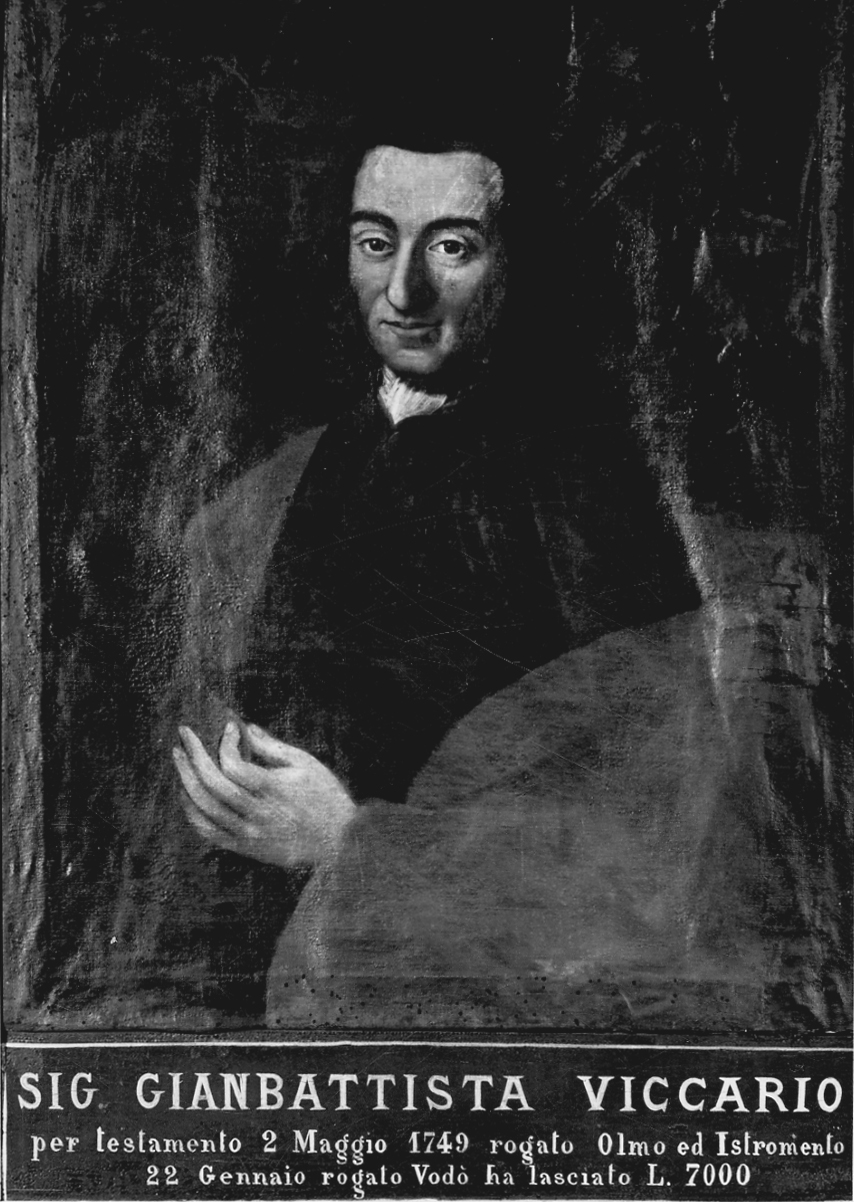 ritratto di Giovanni Battista Vicario (dipinto, opera isolata) - ambito piemontese (ultimo quarto sec. XVIII)