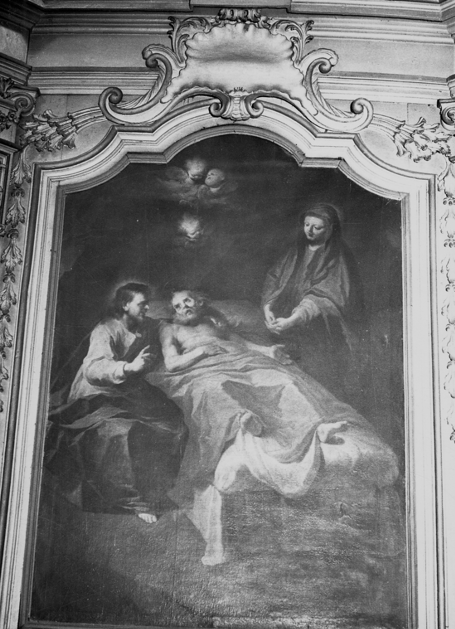 morte di San Giuseppe (dipinto, opera isolata) di Guala Pier Francesco (metà sec. XVIII)