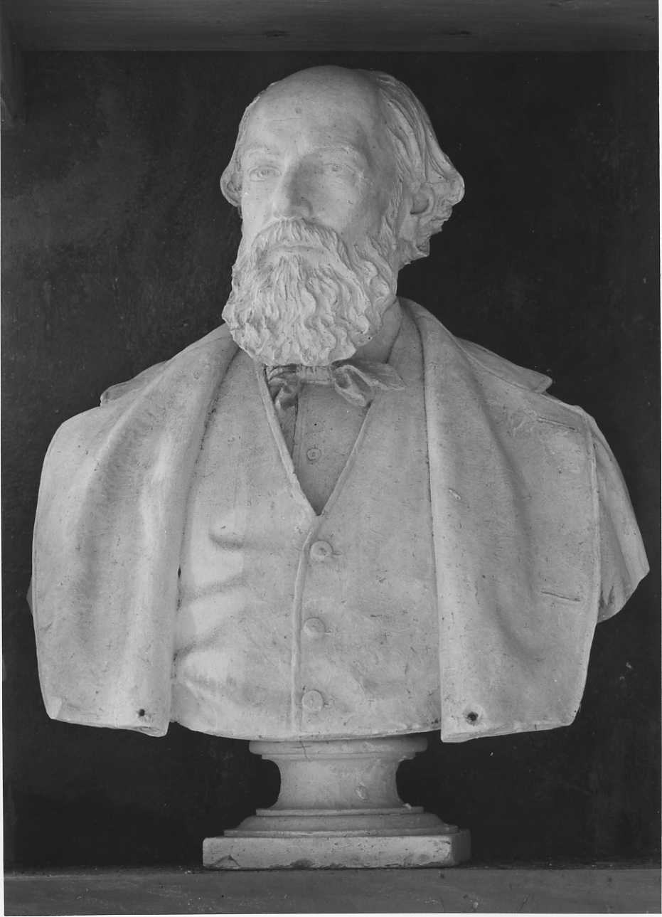 ritratto a mezzo busto di Ainardo Benso di Cavour (busto, opera isolata) di Della Vedova Pietro (ultimo quarto sec. XIX)