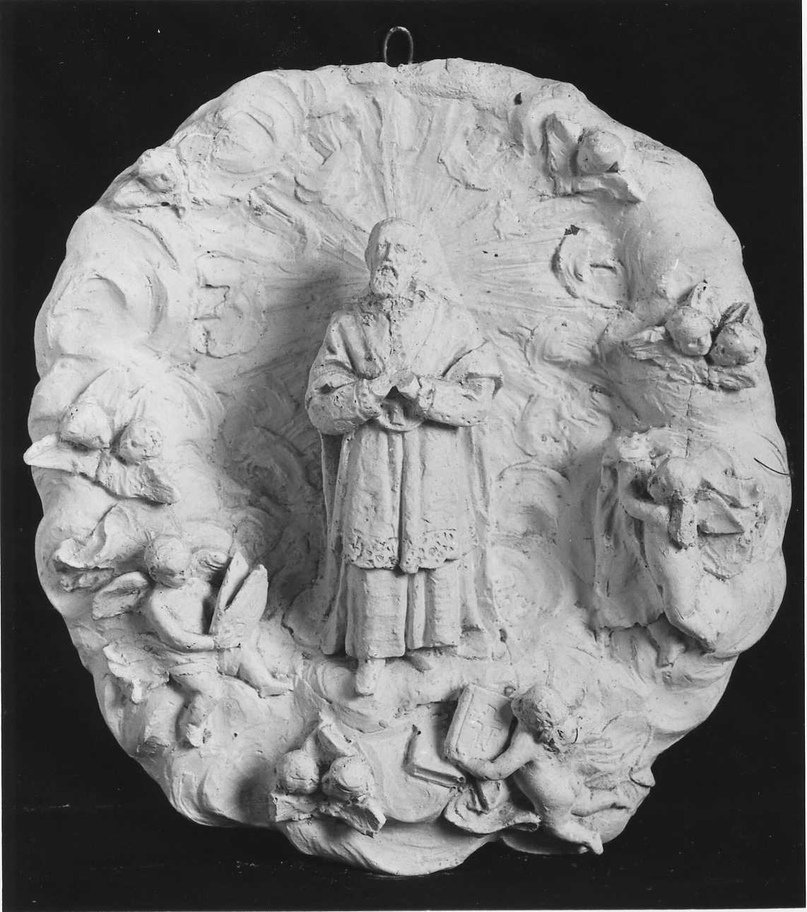 assunzione di S. Francesco di Sales (rilievo, elemento d'insieme) di Della Vedova Pietro (seconda metà sec. XIX)