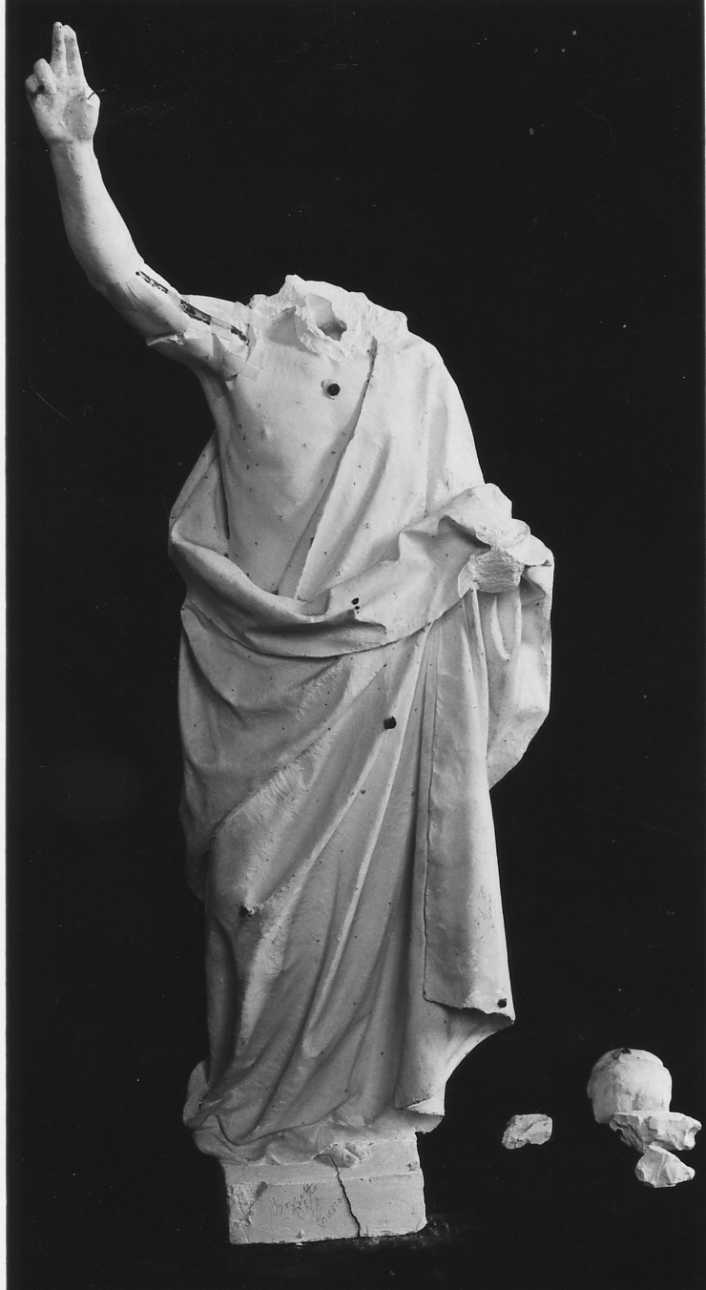 Cristo benedicente (scultura, frammento) di Della Vedova Pietro (seconda metà sec. XIX)