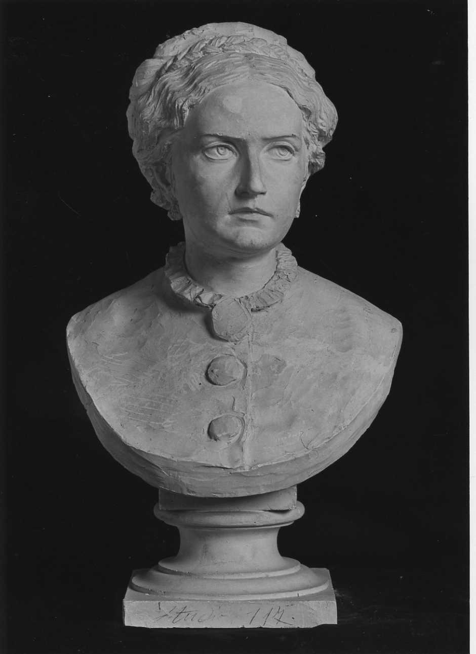 ritratto di donna a mezzo busto (scultura, opera isolata) di Della Vedova Pietro (seconda metà sec. XIX)