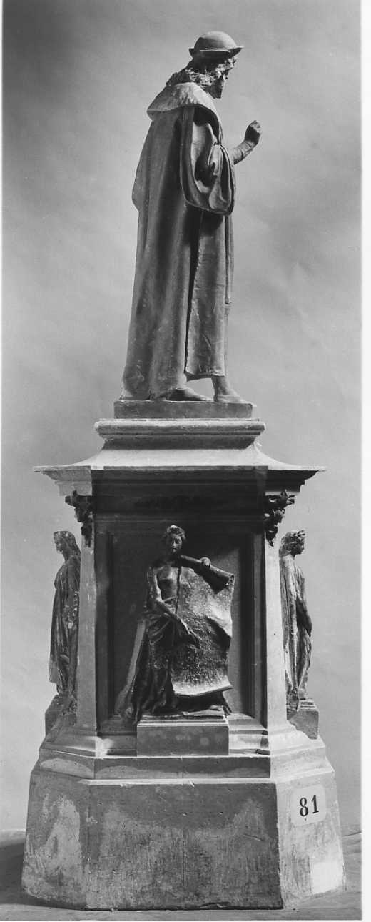 allegoria della Storia (rilievo, elemento d'insieme) di Della Vedova Pietro (terzo quarto sec. XIX)