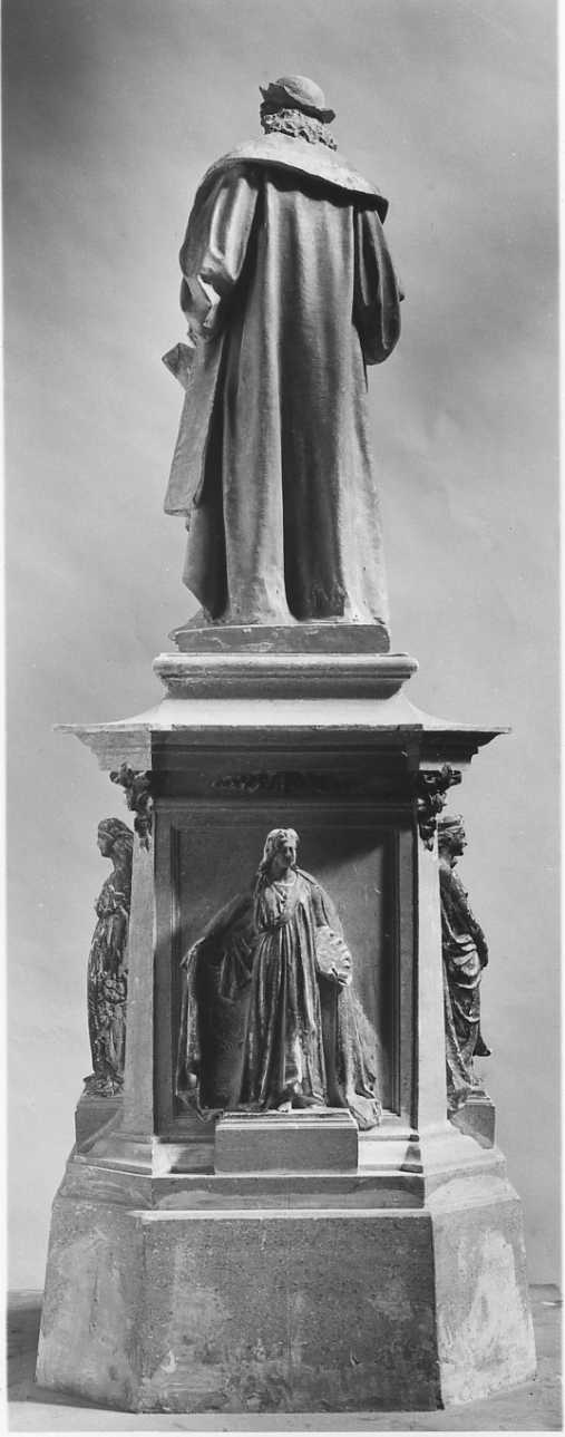 allegoria della Pittura (rilievo, elemento d'insieme) di Della Vedova Pietro (terzo quarto sec. XIX)