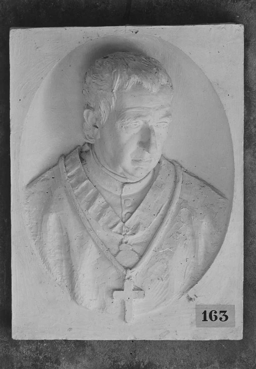 ritratto a mezzo busto del canonico Martini (rilievo, opera isolata) di Della Vedova Pietro (seconda metà sec. XIX)