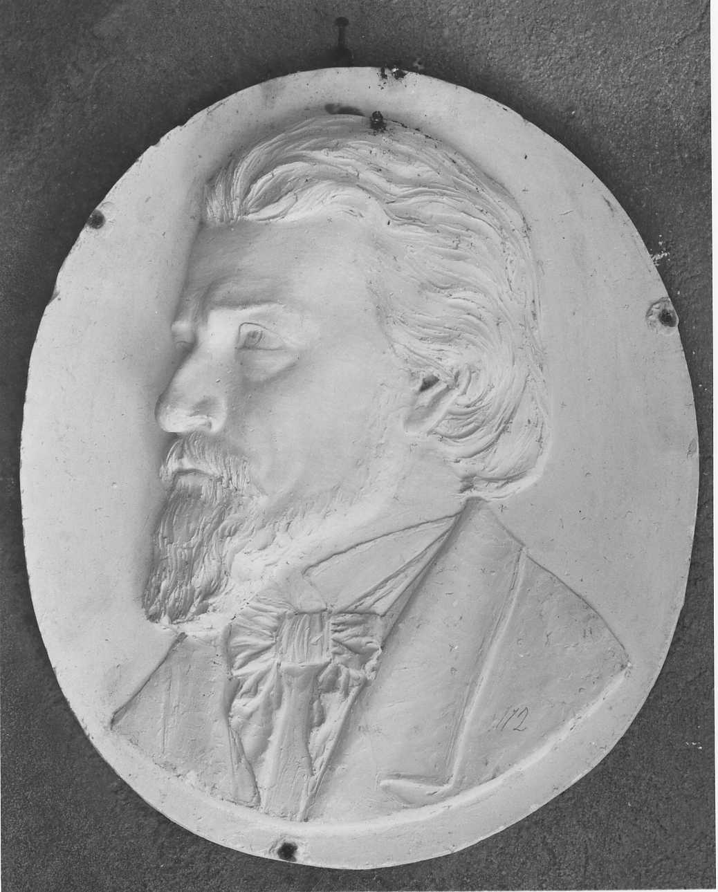 ritratto a mezzo busto di Giuseppe Pecciola (rilievo, opera isolata) di Della Vedova Pietro (seconda metà sec. XIX)
