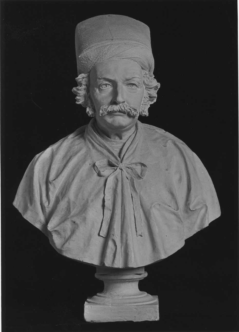 ritratto d'uomo indiano a mezzo busto (busto, opera isolata) di Della Vedova Pietro (seconda metà sec. XIX)