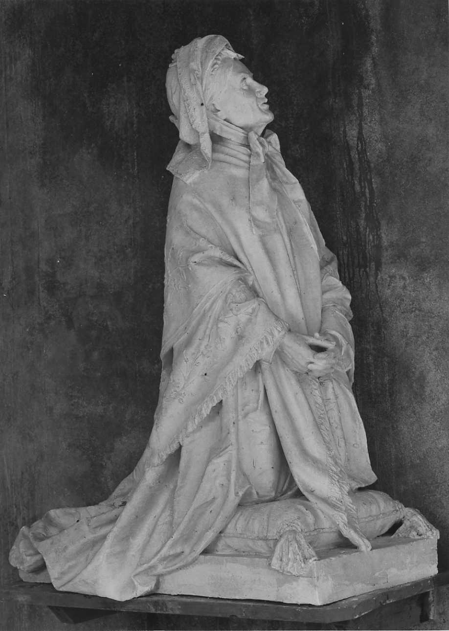 Ritratto a figura intera di Angela Bayla (scultura, opera isolata) di Della Vedova Pietro (terzo quarto sec. XIX)