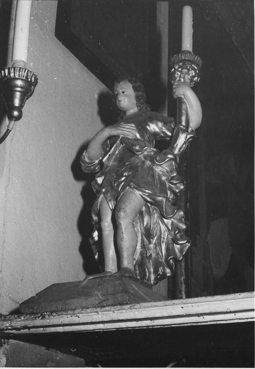 angelo reggicandelabro (candelabro - a statuetta, coppia) - bottega vercellese (sec. XVIII)