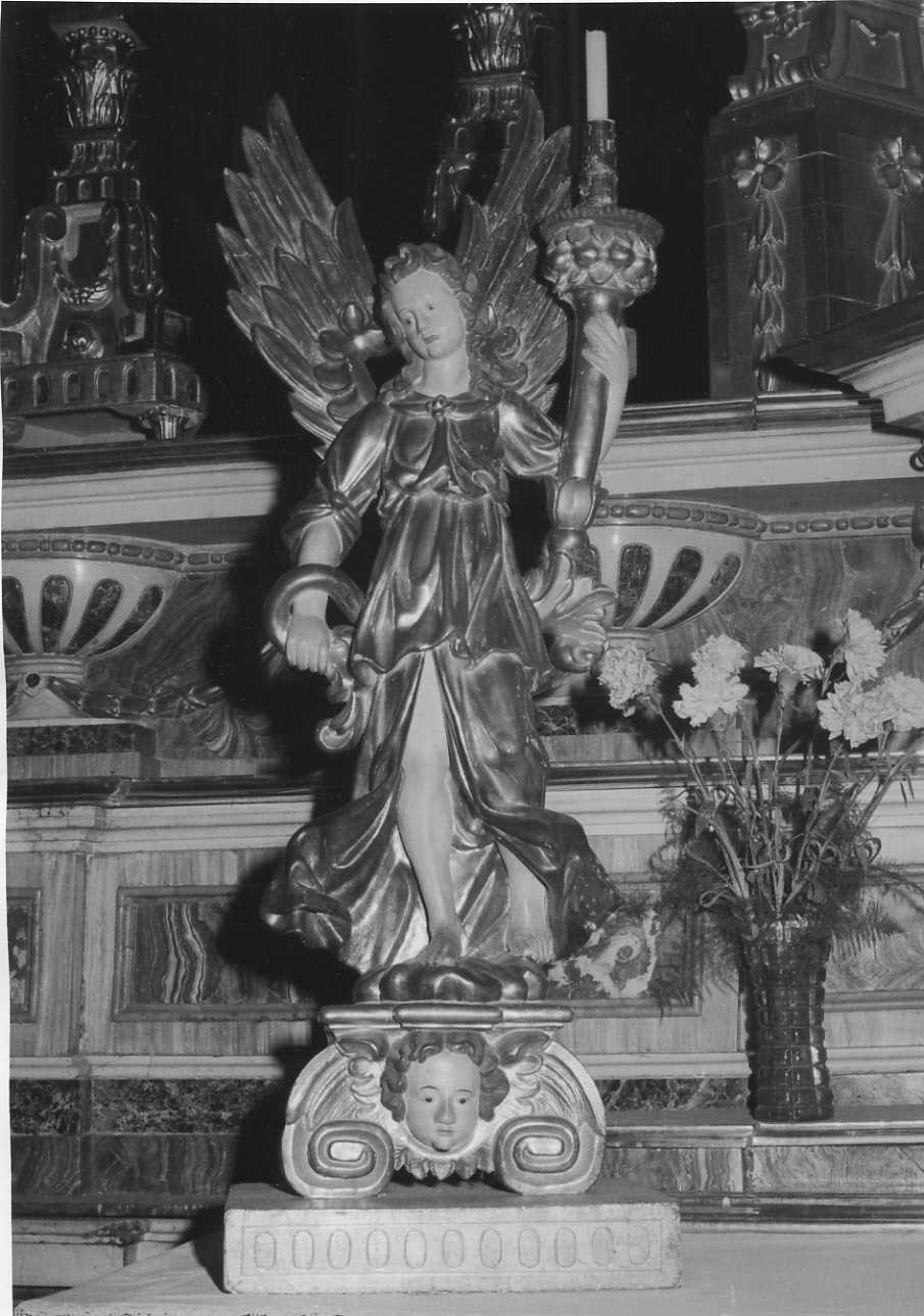 angelo reggicandelabro (candelabro - a statuetta, coppia) - bottega biellese (sec. XVIII)