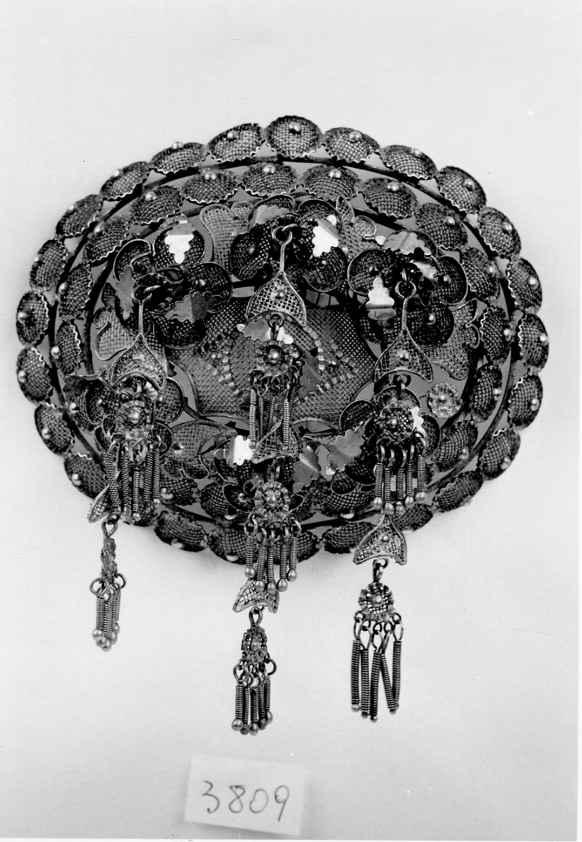 gioiello da acconciatura, opera isolata - bottega vercellese (seconda metà sec. XIX)