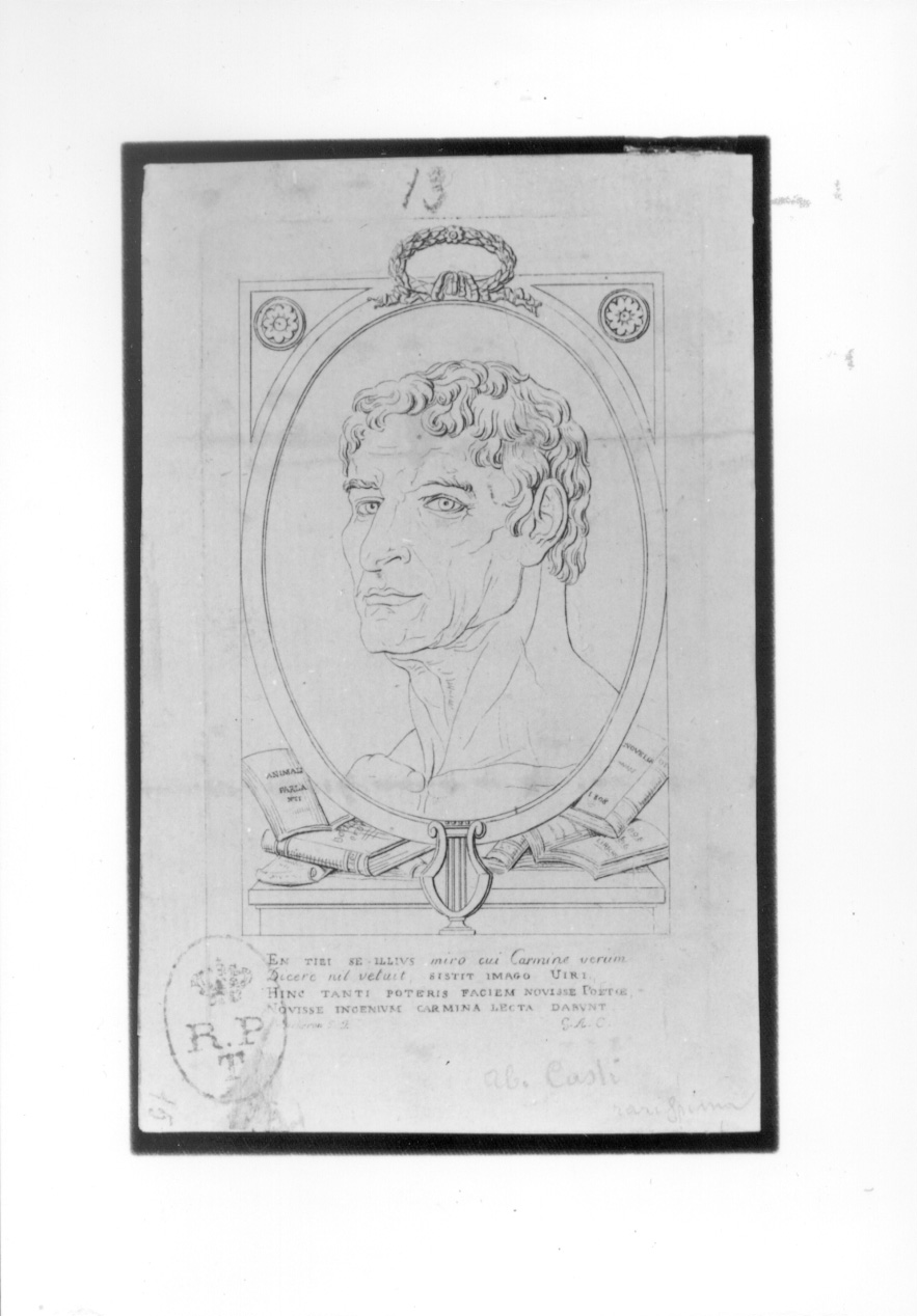 ritratto dell'abate Giambattista Casti (stampa) di Boucheron Angelo Michele (inizio sec. XIX)