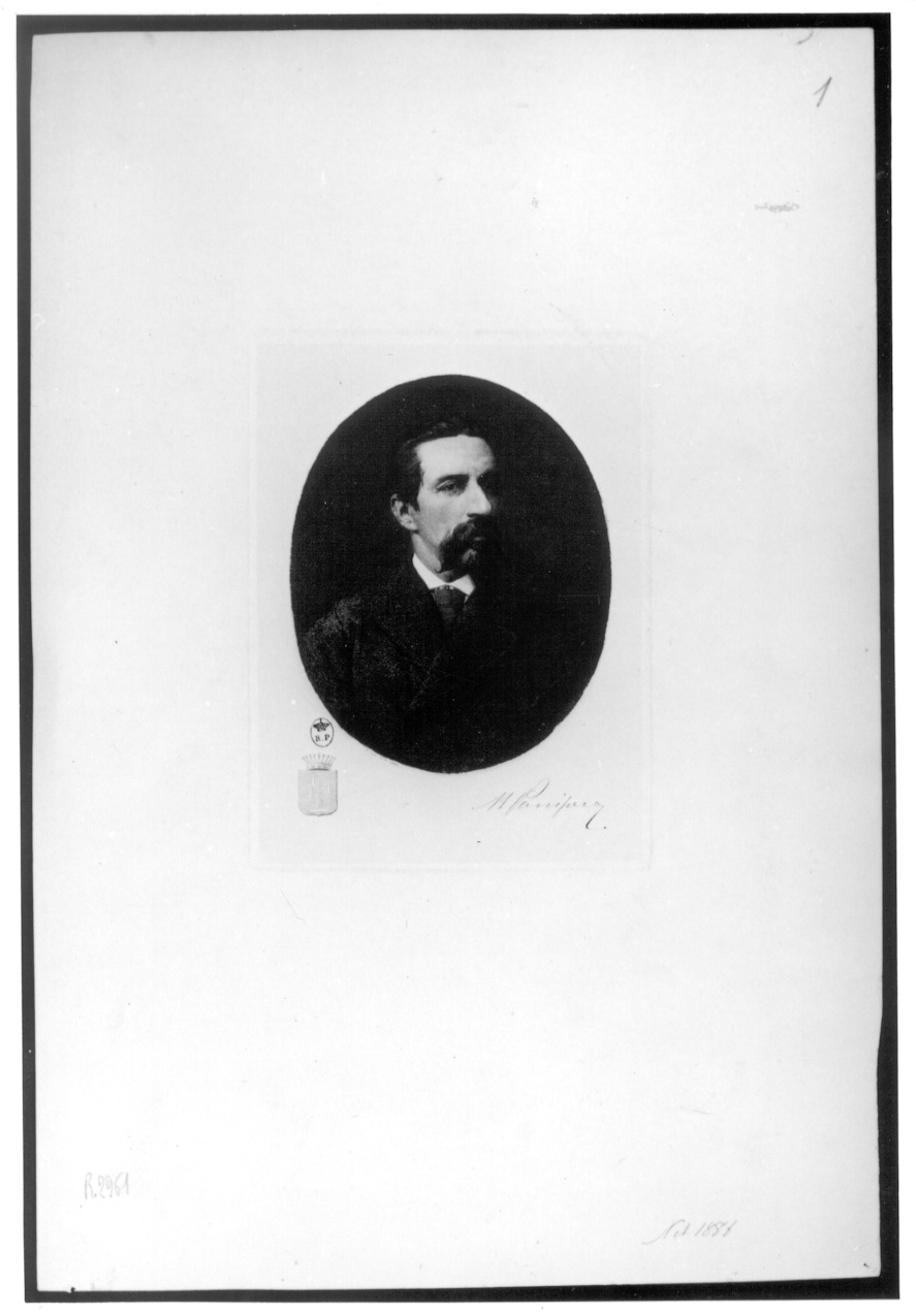 ritratto del conte Marcello Panissera di Veglio (stampa) di Gilli Alberto Maso (sec. XIX)