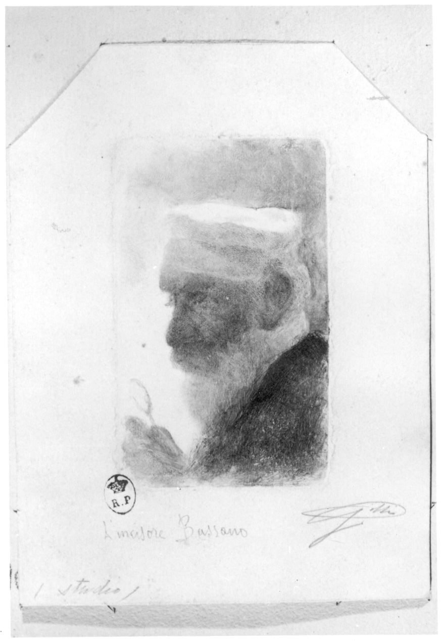 ritratto di Cesare Bassano (stampa a colori) di Gilli Alberto Maso (seconda metà sec. XIX)