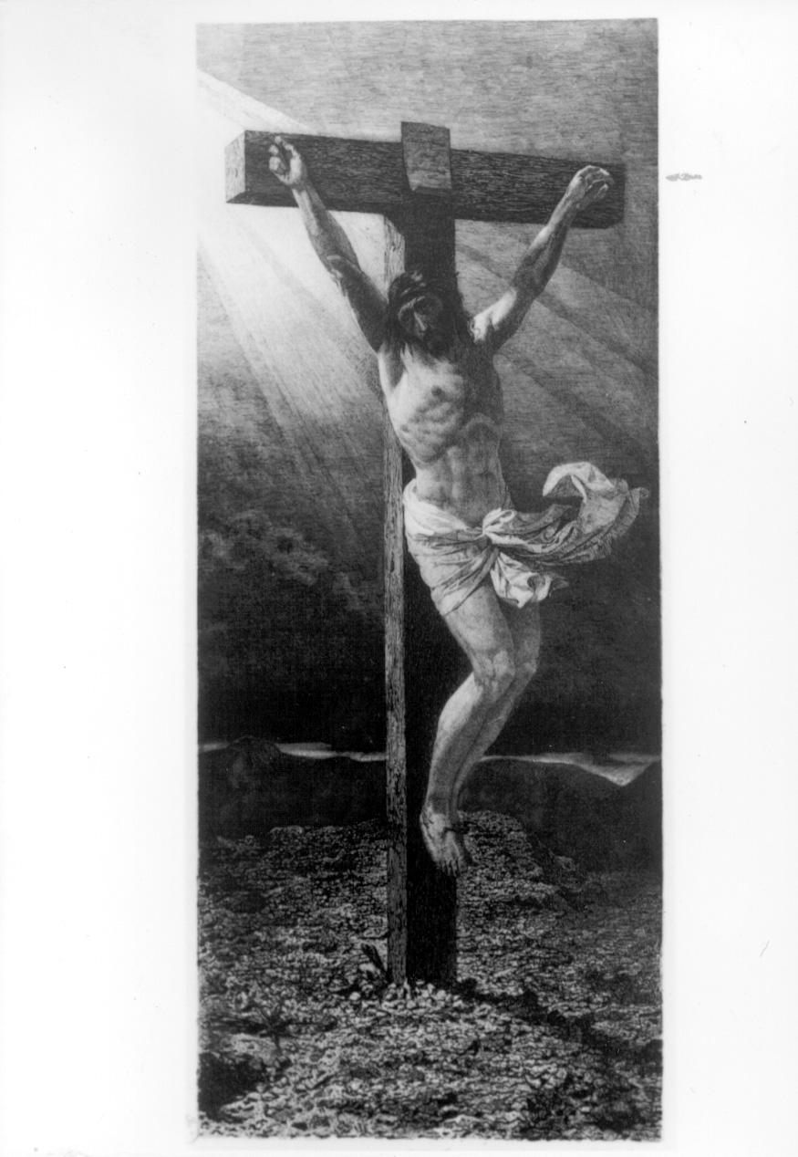 Cristo crocifisso, Cristo crocifisso (stampa) di Gilli Alberto Maso (seconda metà sec. XIX)