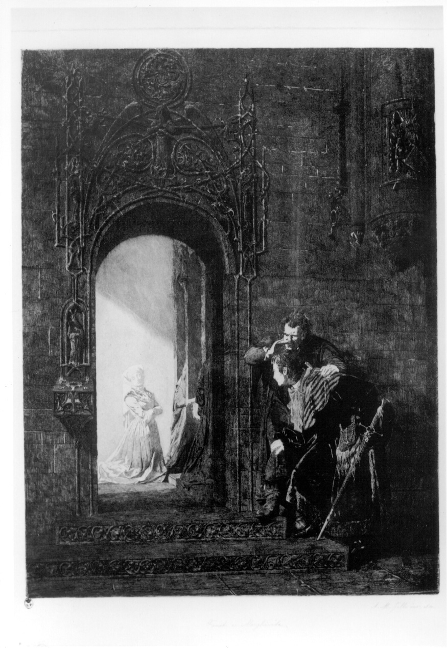 Faust e Margherita, Faust e Margherita (stampa) di Gilli Alberto Maso (sec. XIX)