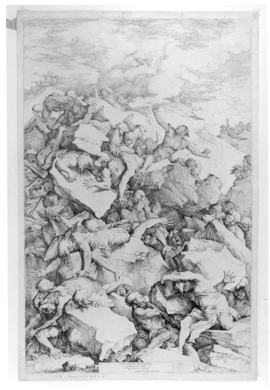 caduta dei Giganti (stampa) di Rosa Salvatore (terzo quarto sec. XVII)