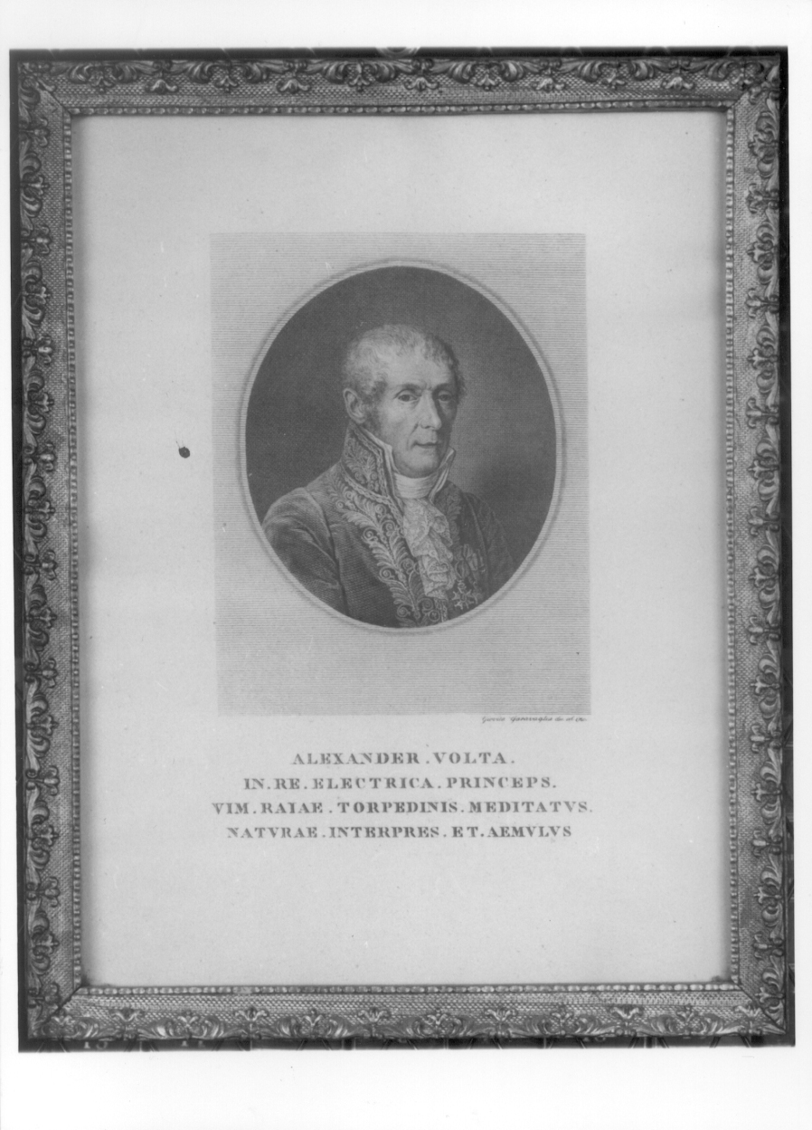 ritratto di Alessandro Volta (stampa) di Garavaglia Giovita (primo quarto sec. XIX)