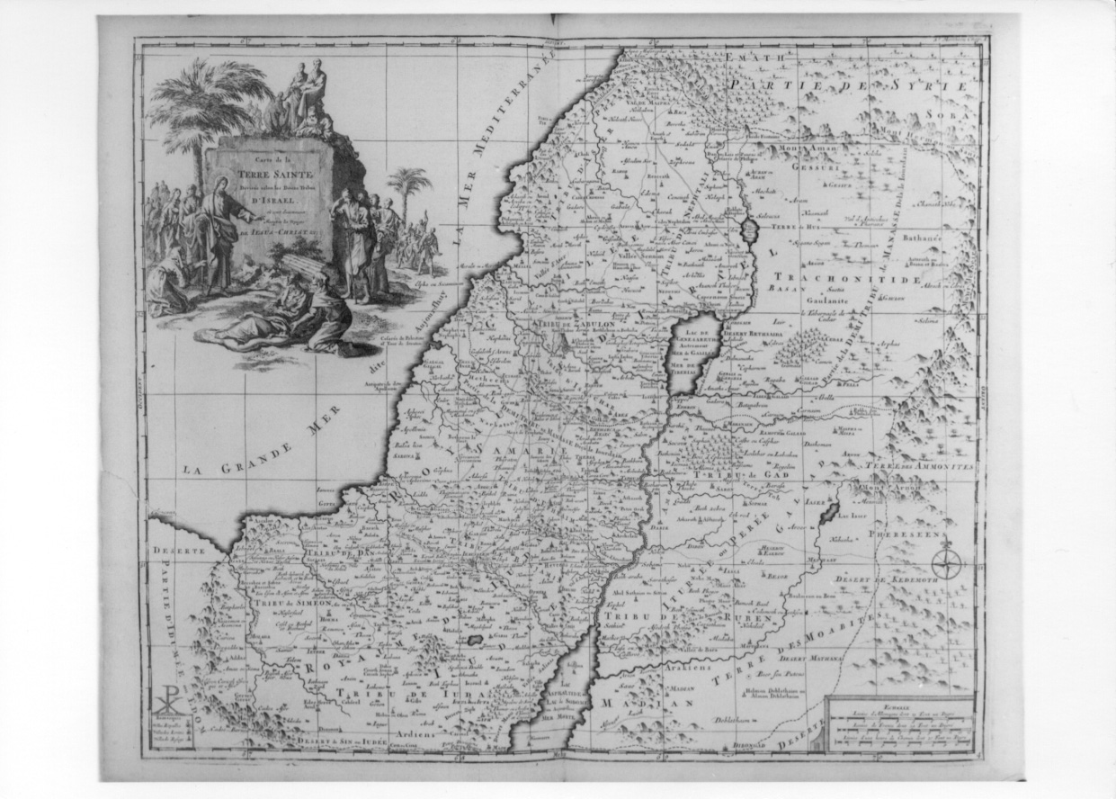 carta geografica della Terrasanta (stampa) - ambito olandese (?) (inizio sec. XVIII)