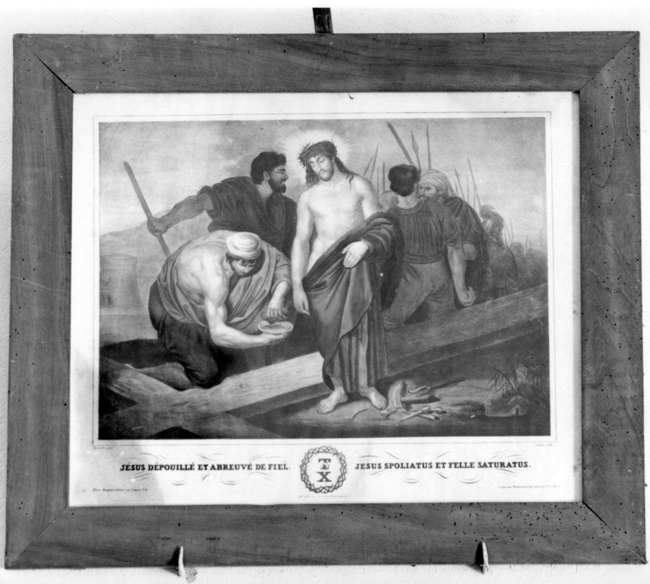 stazione X: Gesù spogliato e abbeverato di fiele (stampa, elemento d'insieme) di Sabatelli Luigi, Musson Pierre (attribuito) (fine/inizio secc. XVIII/ XIX)