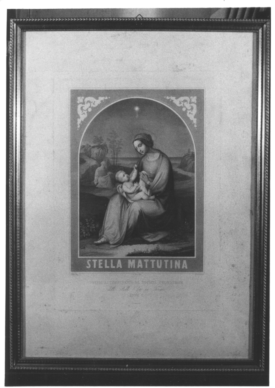 Sacra Famiglia (stampa) di Tricca Angiolo, Bettazzi Ranieri, Marmi A (sec. XIX)