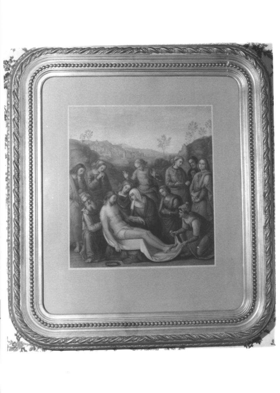 compianto sul Cristo morto (stampa) di Vannucci Pietro detto Perugino, Layr Franz Xaver (attribuito) (seconda metà sec. XIX)