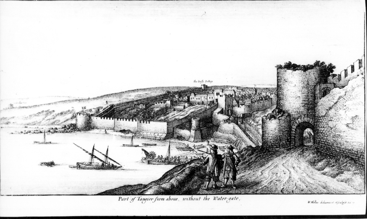 veduta del porto di Tangeri (stampa) di Hollar Wenzel (seconda metà sec. XVII)