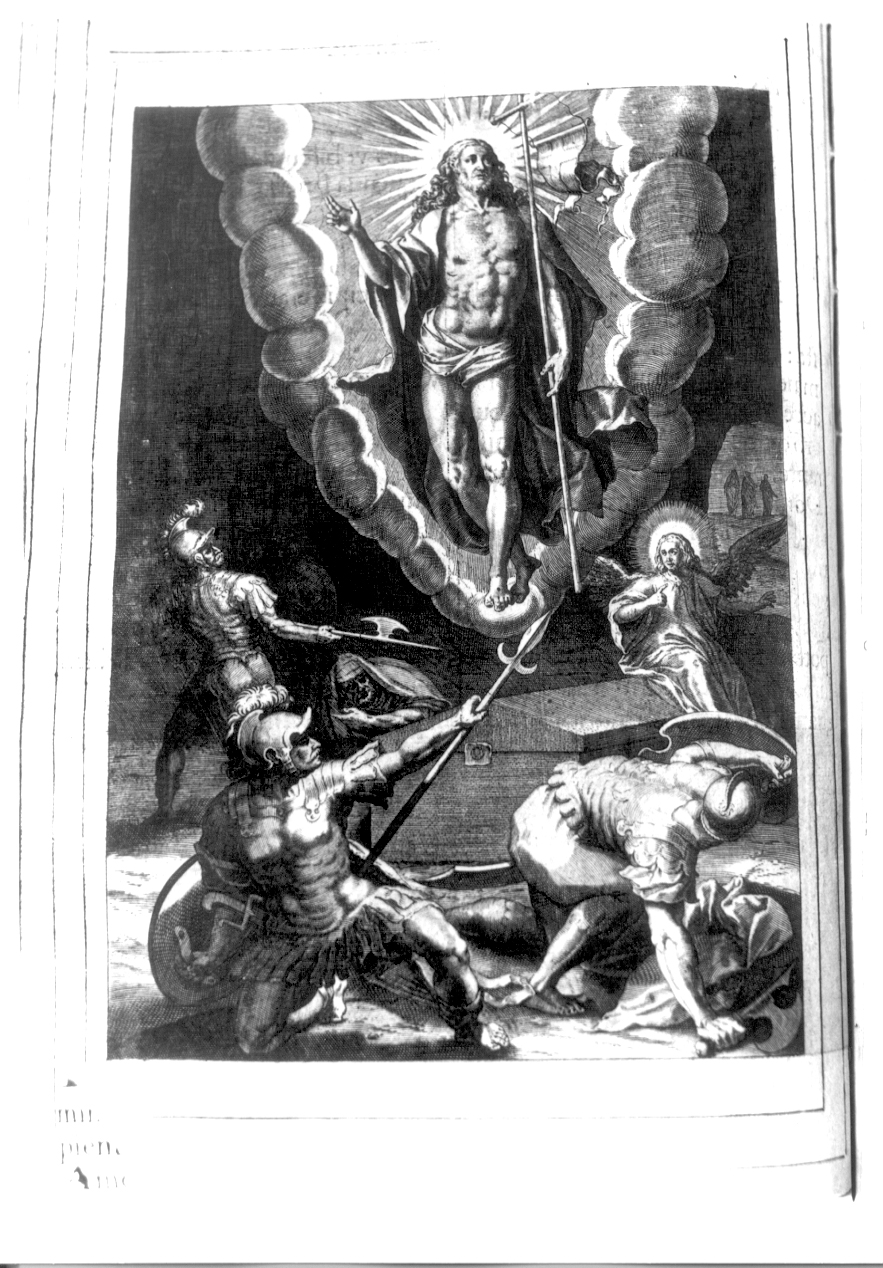 resurrezione di Cristo (stampa smarginata) di Sadeler Raphael I (prima metà sec. XVII)